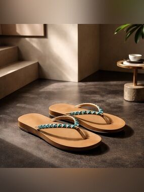 Stylish Thong-Style Women's Flip Flops -Size 11